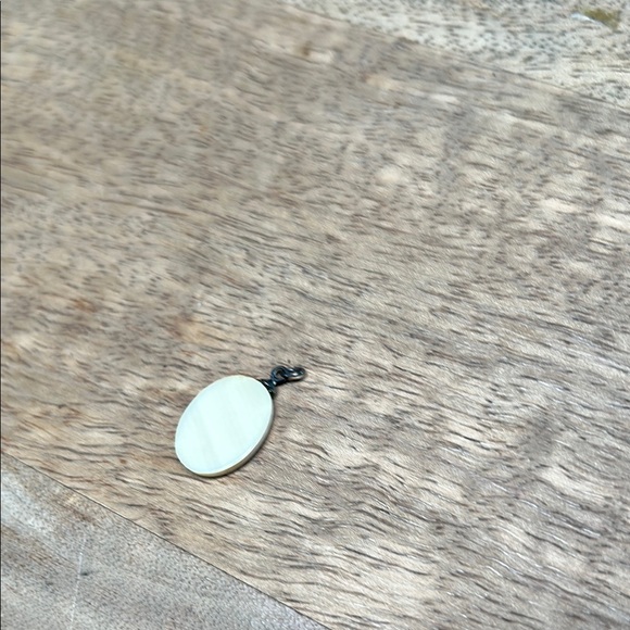 Bone Floral Pendant with Yellow Accents - Picture 6 of 8